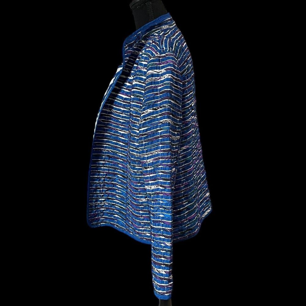 CHICOS Blazer Women's Open front Long Sleeve Standup Collar SZ/ PLUS 1 - Picture 7 of 9